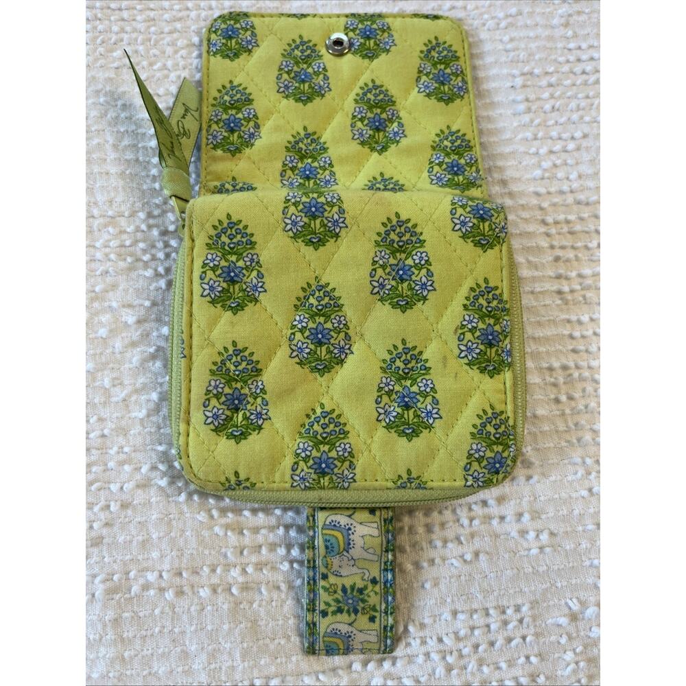 Vtg Vera Bradley Bifold Folding Wallet Citrus Paisley Zip Snap Close Elephant - Picture 8 of 11